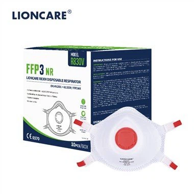 LIONCARE® कप के आकार का FFP3 रेस्पिरेटर वाल्व के साथ