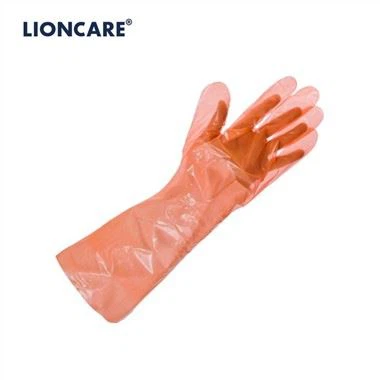 LIONCARE® Polyethylene लंबी आस्तीन डिस्पोजेबल दस्ताने